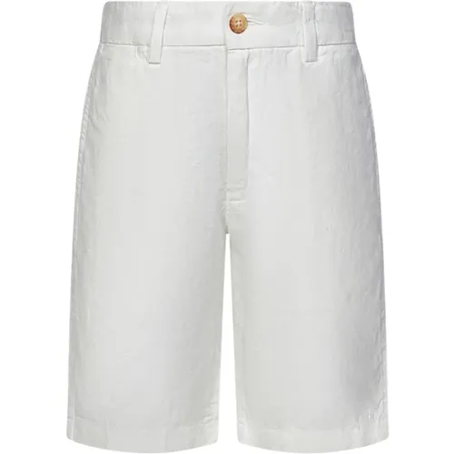Weiße Shorts mit Besticktem Logo - Polo Ralph Lauren - Modalova