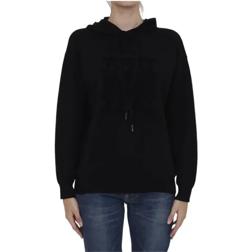 Schwarzer Logo-Sweatshirt , Damen, Größe: M - Max Mara - Modalova