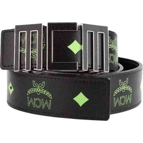 Summer Green Logo Buckle Belt , male, Sizes: ONE SIZE - MCM - Modalova