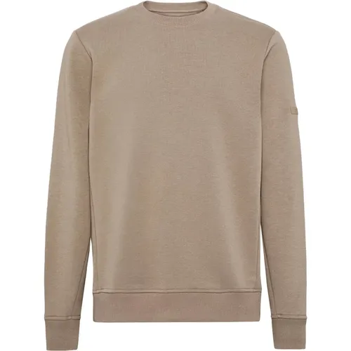 Baumwollmischung Crew Neck Sweater,Baumwollmischung Rundhalsausschnitt Pullover - Boggi Milano - Modalova