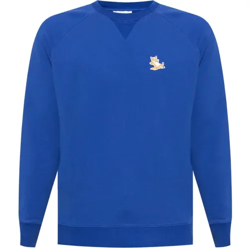 Sweatshirt with logo , male, Sizes: M, S - Maison Kitsuné - Modalova