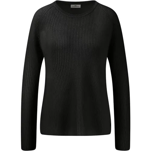 Kaschmir Ripp Rundhals Pullover , Damen, Größe: 2XL - FYNCH-HATTON - Modalova