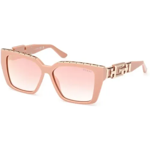 Bordeaux Mirror Lens Sunglasses , female, Sizes: 55 MM - Guess - Modalova