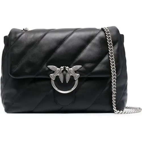 Schwarze Schultertasche Eleganter Stil , Damen, Größe: ONE Size - pinko - Modalova