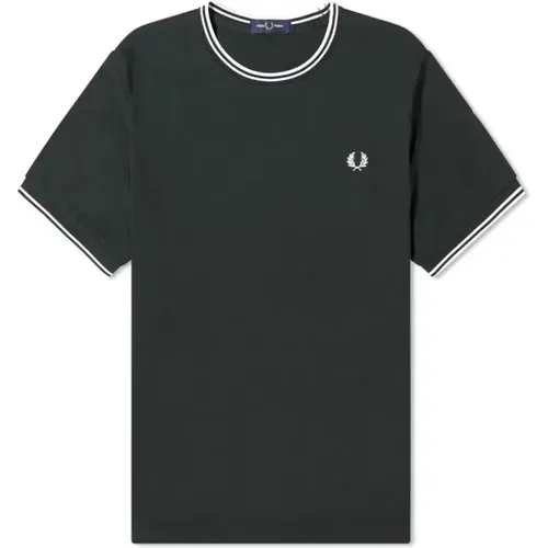 Twin Tipped Tee Night , Herren, Größe: 2XL - Fred Perry - Modalova