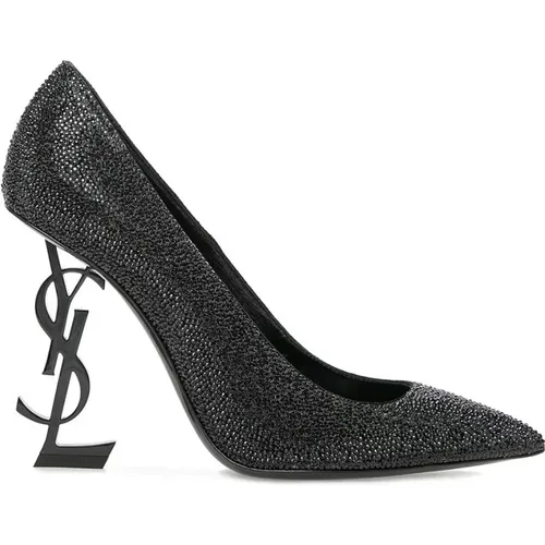 Leather Pumps with Studs , female, Sizes: 4 1/2 UK, 6 1/2 UK, 7 UK - Saint Laurent - Modalova