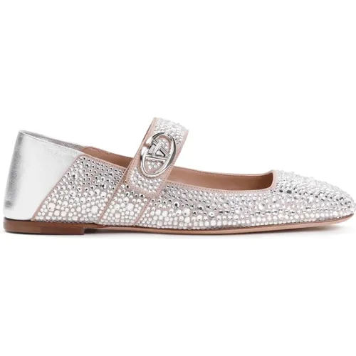 Metallic Ballerinas Eleganter Stil - Valentino Garavani - Modalova