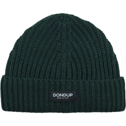 Grüne Gestrickte Hüte mit Logo-Applikation - Dondup - Modalova
