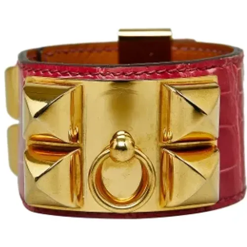 Pre-owned Leather bracelets , female, Sizes: ONE SIZE - Hermès Vintage - Modalova