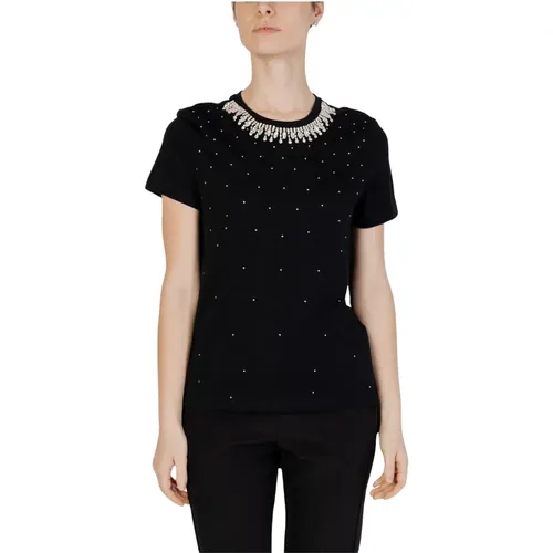 Embellished T-shirt Spring/Summer Collection , female, Sizes: M - Only - Modalova