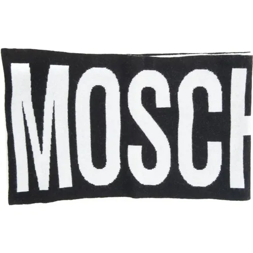 Maxi Logo Bicolor Schal , Damen, Größe: ONE Size - Moschino - Modalova