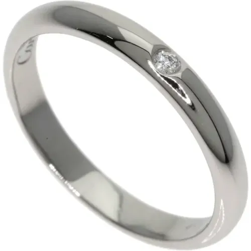 Pre-owned Platinum rings , female, Sizes: ONE SIZE - Cartier Vintage - Modalova