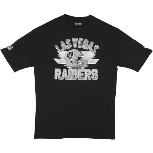 NFL Oversize Tee Lasrai Schwarz/Weiß , Herren, Größe: M - new era - Modalova