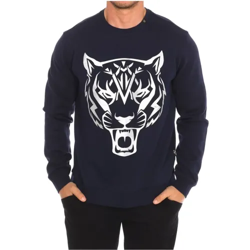 Rundhals Sweatshirt mit Markenprint,Rundhals-Sweatshirt mit Markendruck,Rundhalsausschnitt Sweatshirt mit Markendruck - Plein Sport - Modalova