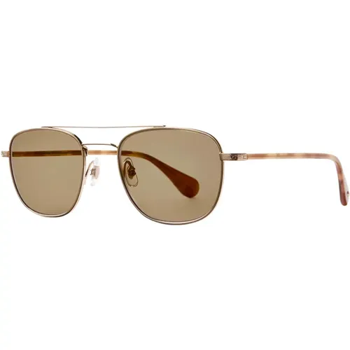 Gold Ember Tortoise Sunglasses , unisex, Sizes: 51 MM - Garrett Leight - Modalova