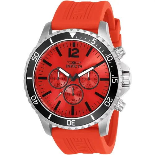 Pro Diver Quartz Watch Red Dial , male, Sizes: ONE SIZE - Invicta Watches - Modalova