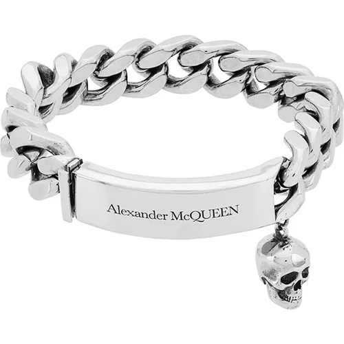 Metall Skull Detail Armband - alexander mcqueen - Modalova