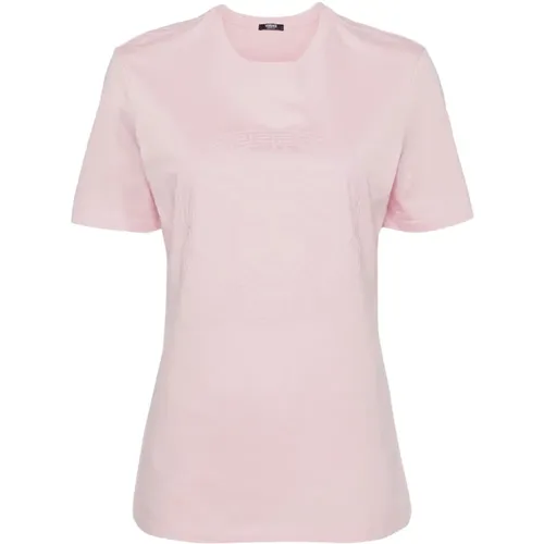 Logo Print Jersey T-Shirt , female, Sizes: XS, S, M - Versace - Modalova