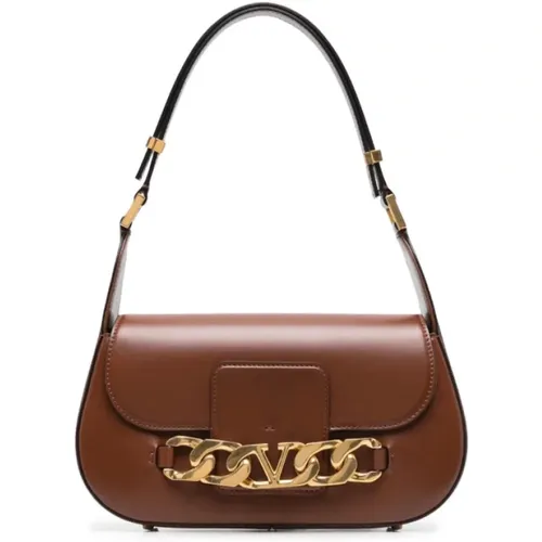 VLogo leather shoulder bag , female, Sizes: ONE SIZE - Valentino - Modalova