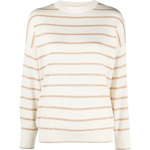 White Knit Choker Sweater Casual Style , female, Sizes: 2XS, XS, L, S - Lorena Antoniazzi - Modalova