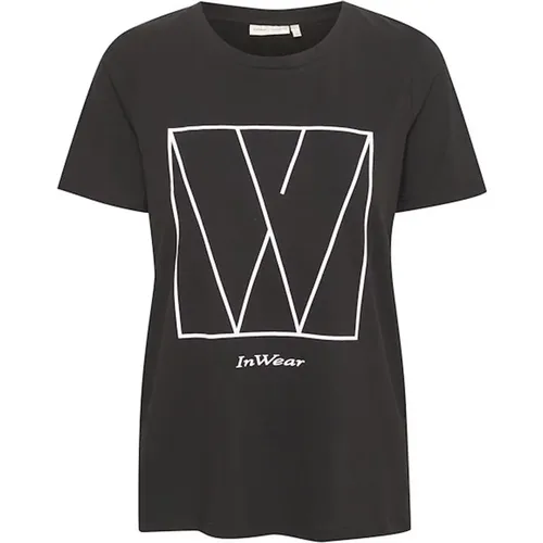 Schwarzes Logo T-Shirt Isakayaiw Stil - InWear - Modalova