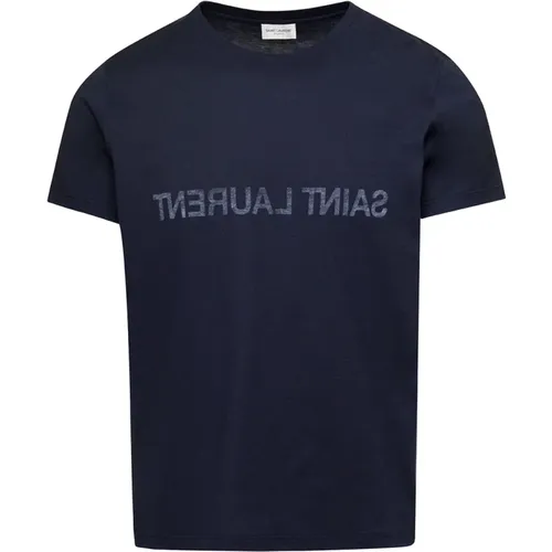 T-shirts and Polos , male, Sizes: L, S, M, 2XL - Saint Laurent - Modalova
