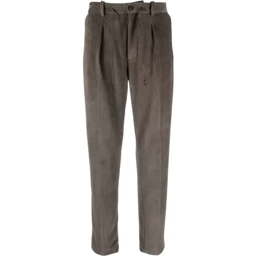 Corduroy Trousers with Pleat Detailing , male, Sizes: XL - Circolo 1901 - Modalova