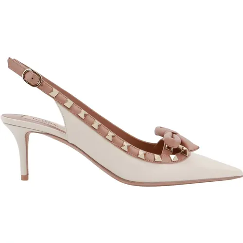 Patent Leather Studded Slingback Sneakers , female, Sizes: 3 UK, 6 1/2 UK, 7 1/2 UK - Valentino Garavani - Modalova