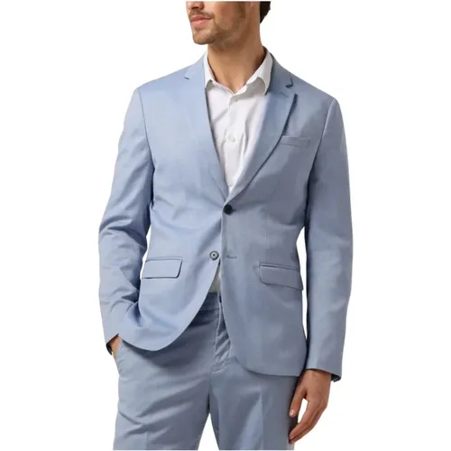 Slim-Cedric Struktur Blazer in Hellblau , Herren, Größe: L - Selected Homme - Modalova