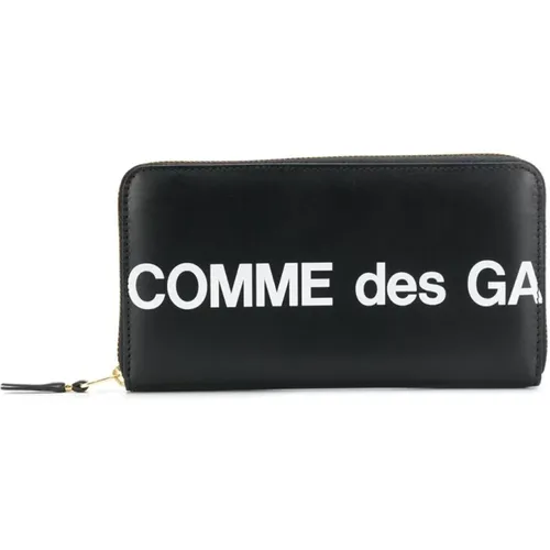 Leather Wallet with Logo Print , male, Sizes: ONE SIZE - Comme des Garçons - Modalova