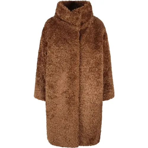 Faux Fur Midi Coat , Damen, Größe: L - Herno - Modalova