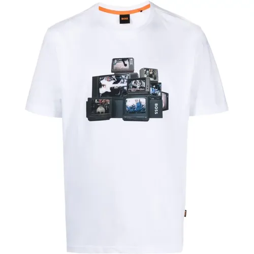 Tee-Mushroom Graphic T-Shirt , male, Sizes: L, XL - Hugo Boss - Modalova