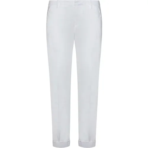 Slim Fit Trousers with Cuffed Hem , male, Sizes: W40, W36, W35, W34, W33, W31, W30, W38 - Dondup - Modalova