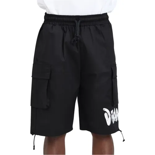 Schwarze Logo Print Shorts , Herren, Größe: XL - Disclaimer - Modalova
