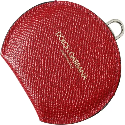 Roter Kalbsleder Handspiegelhalter - Dolce & Gabbana - Modalova