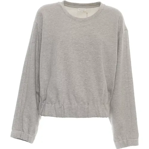 Grau Melange Crew-Neck Sweatshirt - Dries Van Noten - Modalova