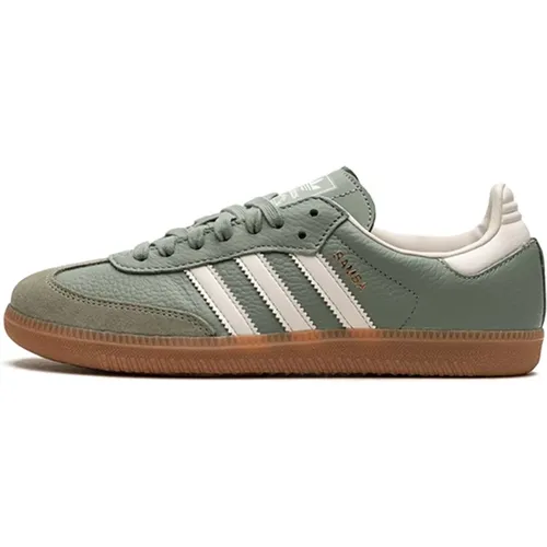 Silber Grün Samba OG Sneaker , Herren, Größe: 36 EU - Adidas - Modalova