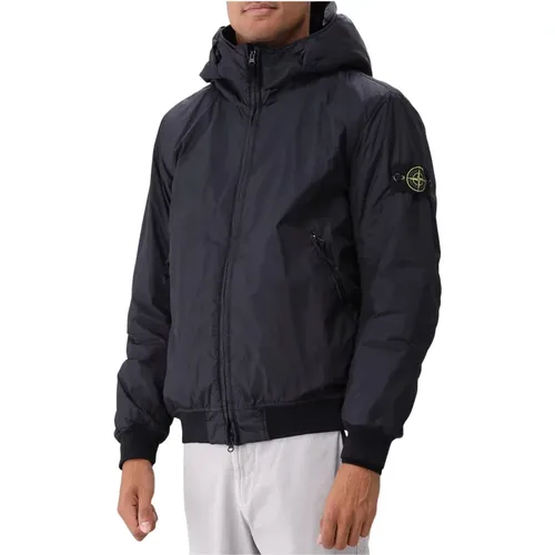 Marineblau gesteppte Jacke mit Primaloft - Stone Island - Modalova