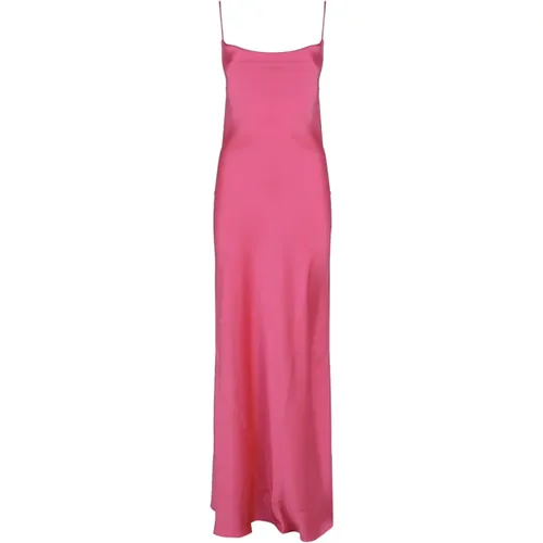 Fuchsia Kleid mit Quadratischem Ausschnitt , Damen, Größe: XS - Andamane - Modalova
