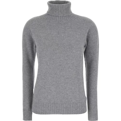 Luxuriöser Grauer Cashmere Rollkragenpullover , Damen, Größe: XS - Mauro Grifoni - Modalova