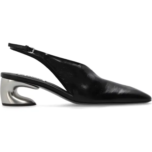 Leather heeled shoes , female, Sizes: 6 UK, 3 UK - Jil Sander - Modalova