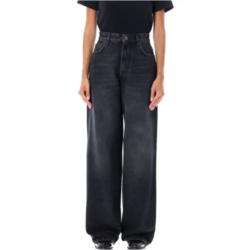 Vintage Painted Back Wide-Leg Jeans , female, Sizes: W28, W26, W25, W27 - Jean Paul Gaultier - Modalova