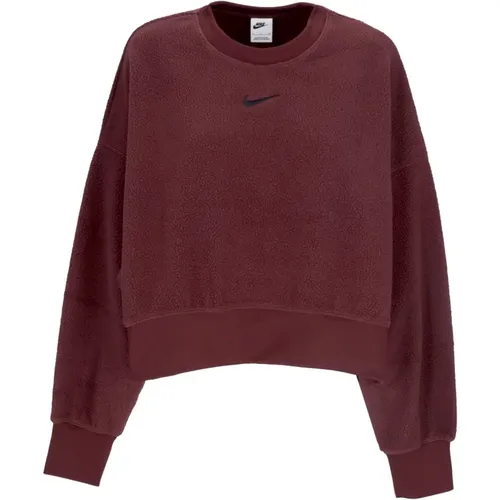 Plush Mod Crop Crewneck Sweatshirt , female, Sizes: L, M - Nike - Modalova