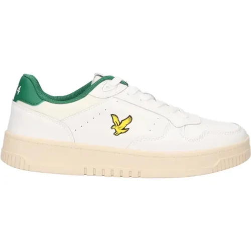 Grüne Ledersneaker , Herren, Größe: 44 EU - Lyle & Scott - Modalova