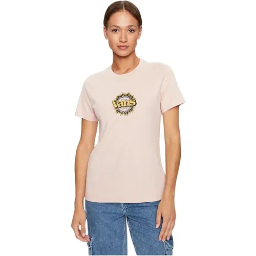 Vintage Logo T-Shirt - Roses , Damen, Größe: M - Vans - Modalova