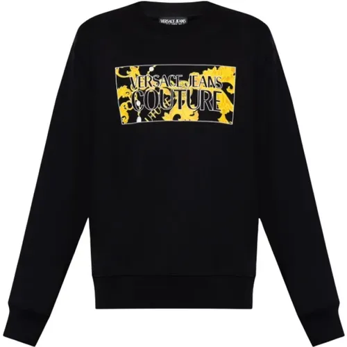 Crewneck Sweatshirt mit Grafischem Print , Herren, Größe: XL - Versace Jeans Couture - Modalova