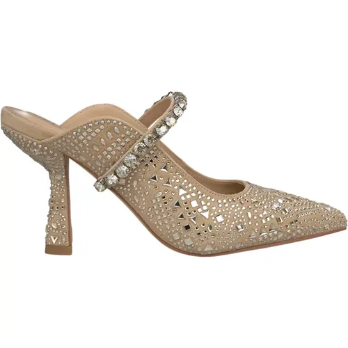 Elegant Slingback Shoe with Rhinestone Detail , female, Sizes: 4 UK, 6 UK, 5 UK, 9 UK, 7 UK, 3 UK - Alma en Pena - Modalova