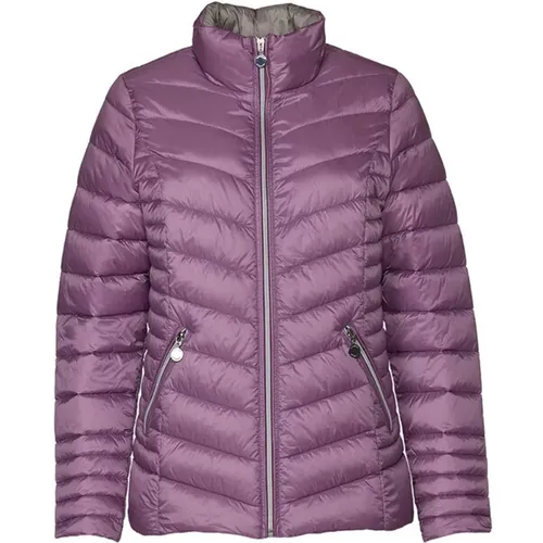 Light Down Jacket Very Grape/Rock Ridge , female, Sizes: L, S, 2XL, 5XL, 4XL, XL, M, 3XL - Danwear - Modalova