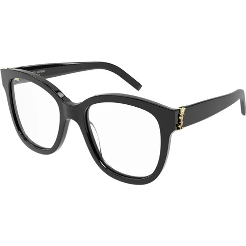 SL M97 001 Glänzend Schwarze Brille,Modebrille SL M97 - Saint Laurent - Modalova