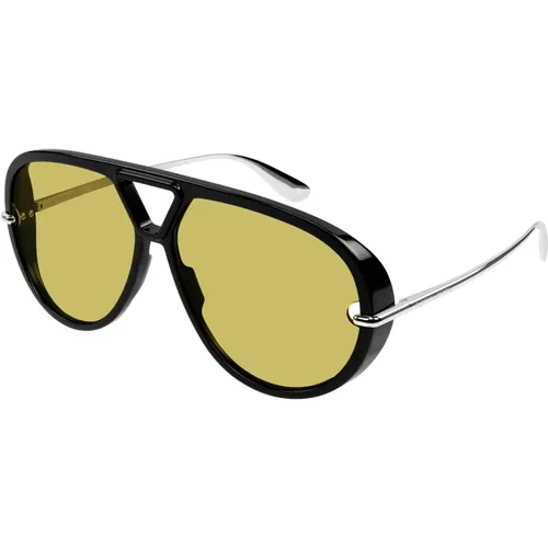 Unisex Sunglasses Yellow Lenses , unisex, Sizes: ONE SIZE - Bottega Veneta - Modalova